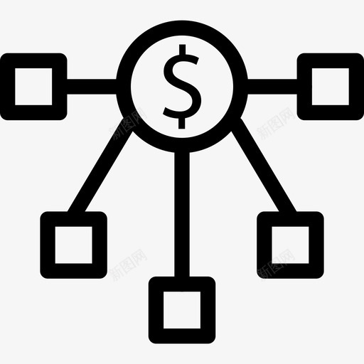 财务美元开支图标svg_新图网 https://ixintu.com 开支 收入来源 美元 营销 财务 资金