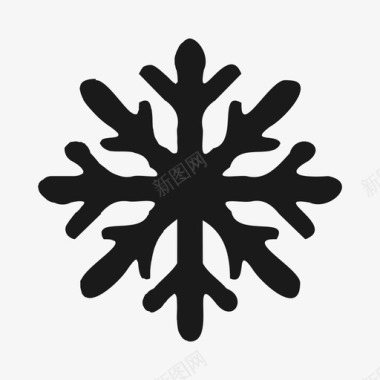 雪花白色天气预报图标图标