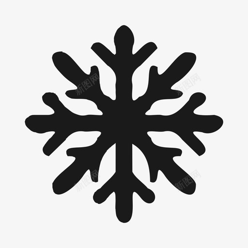 雪花白色天气预报图标svg_新图网 https://ixintu.com 假日 冰 冰冻 基本用途符号 天气预报 寒冷 独特 白色 雪花