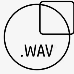 波形圆圈wav文件整体波形图标高清图片