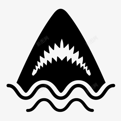 鲨鱼野生水下图标svg_新图网 https://ixintu.com 捕食者 水下 海底 海洋动物 海洋生物 牙齿 野生 鲨鱼 鲨鱼嘴 鲨鱼攻击