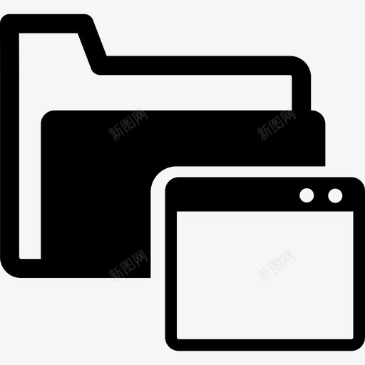 文件夹和窗口界面基本应用程序图标svg_新图网 https://ixintu.com 基本应用程序 文件夹和窗口 界面