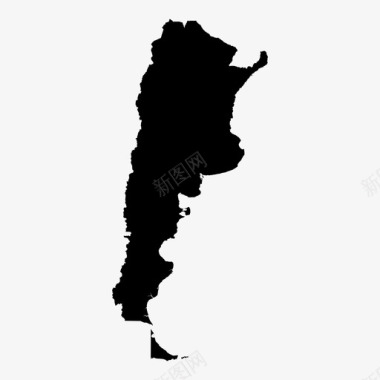 阿根廷详细的国家地图图标图标