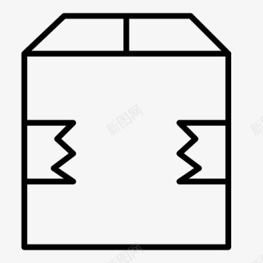 箱子物品纸箱图标图标