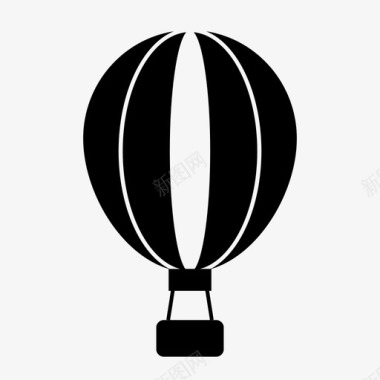 热气球旅行者热空气图标图标