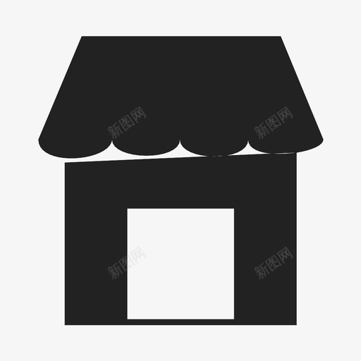 商店商业家庭图标svg_新图网 https://ixintu.com 办公室 商业 商店 家庭 市场 购物