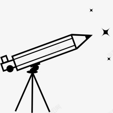 望远镜星星观星图标图标