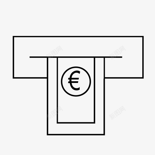 付款价格票据图标svg_新图网 https://ixintu.com 付款 价格 商店细线 成本 欧元 票据 美元 货币 购买 金额