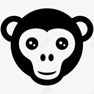 猴子丛林猴脸图标图标