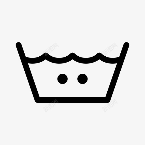 温水机洗招牌洗衣图标svg_新图网 https://ixintu.com 招牌 洗衣 清洁 温水机洗 织物 织物护理