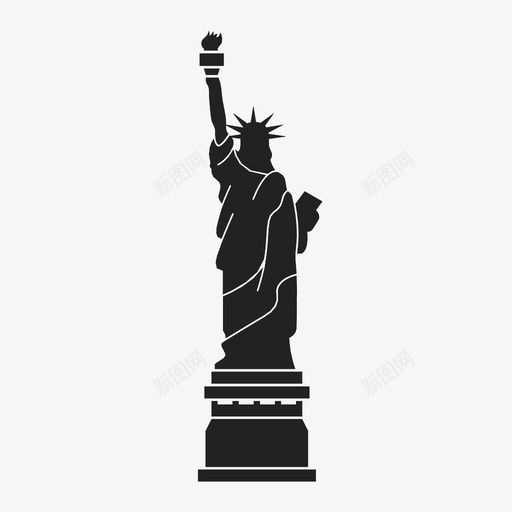 自由女神像纽约地标法国礼品图标svg_新图网 https://ixintu.com 法国礼品 符号 纽约 纽约地标 美国 美国符号 自由 自由女神 自由女神像