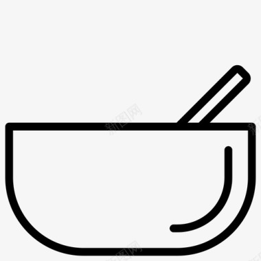 碗汤匙和碗汤图标图标