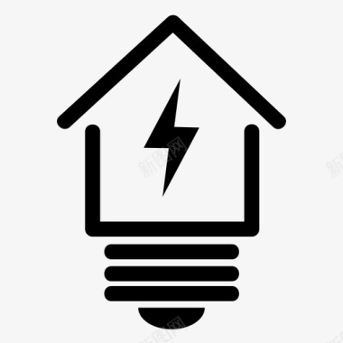 节能住宅智能家居可再生能源图标图标