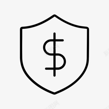 盾牌安全安全货币图标图标