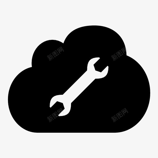 云修复支持设置图标svg_新图网 https://ixintu.com 云修复 修复 工具 损坏 支持 服务 维护 设置 配置 错误