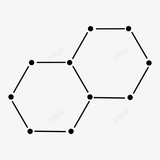 分子结构粒子图标svg_新图网 https://ixintu.com 六元 分子 化学 式 有机物 粒子 结构 苯