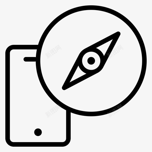 指南针电子设备gps图标svg_新图网 https://ixintu.com gps 导航 技术 指南针 方位 智能手机 电子设备 移动通知 风向