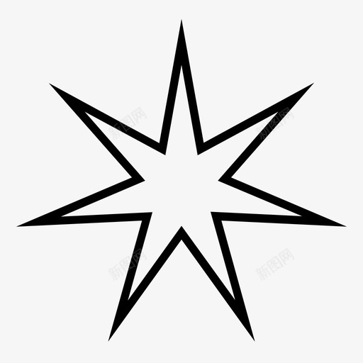 星形艺术锐利图标svg_新图网 https://ixintu.com 尖头 形状 星形 模板 艺术 锐利