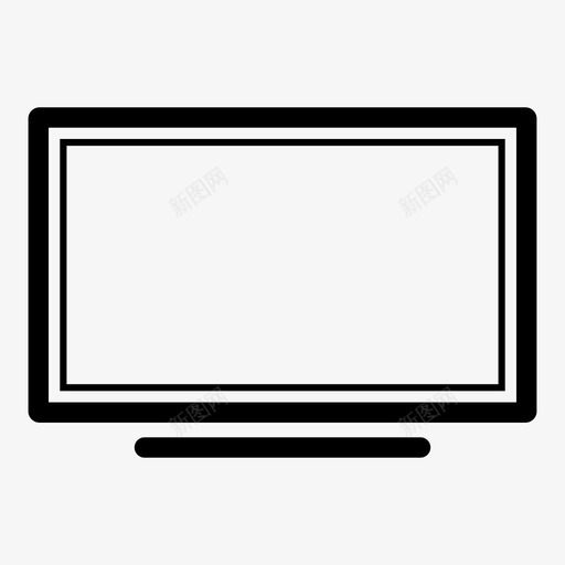 电视显示器媒体图标svg_新图网 https://ixintu.com 媒体 媒体报道 手表 新闻 显示器 电视 监视器