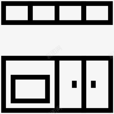 厨房橱柜厨具图标图标
