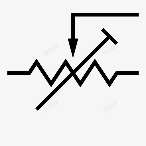 变阻器电子元件五金件图标svg_新图网 https://ixintu.com 五金件 变阻器 技术 电子元件 电气元件 电阻