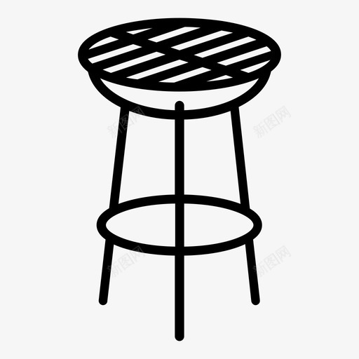 烧烤烤肉肉图标svg_新图网 https://ixintu.com 厨师 厨房 火 点火 烤肉 烧烤 热 煤 肉 食物