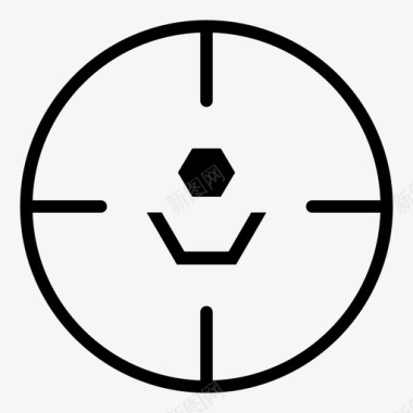 目标用户靶心圆圈图标图标
