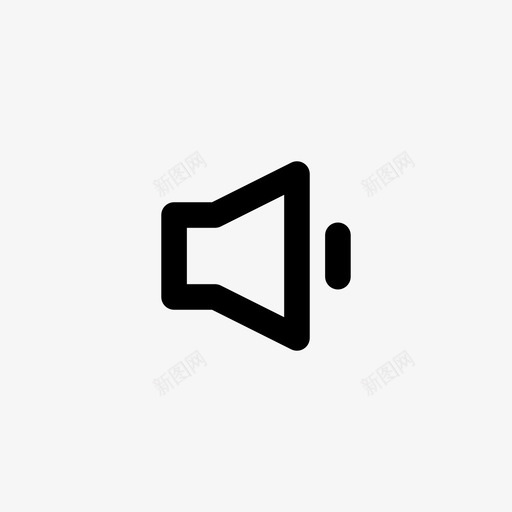 低音量噪音播放器图标svg_新图网 https://ixintu.com ui ui元素 低音量 噪音 声音 多媒体ui元素 扬声器 播放器 曲目 歌曲 用户界面 视频