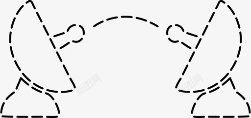 卫星间通信卫星图标集图标