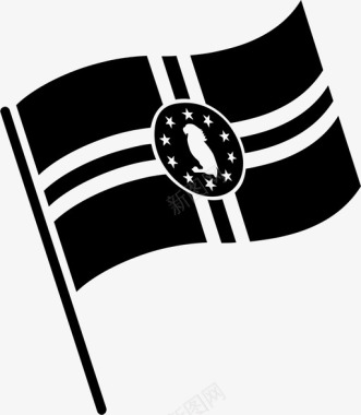 多米尼加国旗西印度群岛符号图标图标