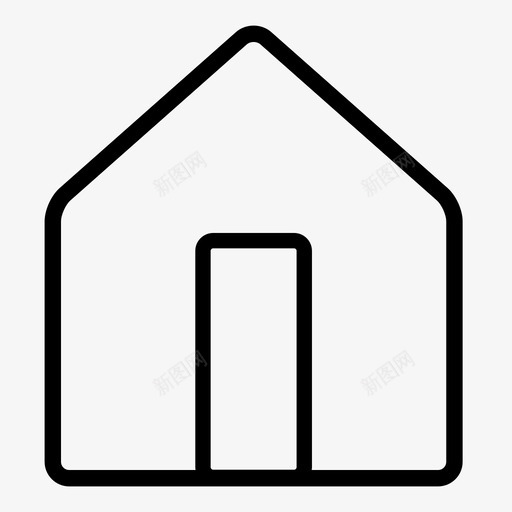 门建筑门道图标svg_新图网 https://ixintu.com 入口 家 建筑 建筑物 房子 结构 走道 门 门道
