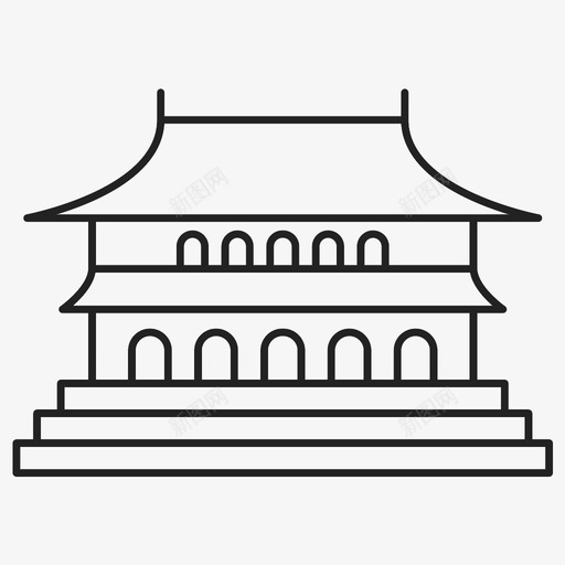 北京太和殿图标svg_新图网 https://ixintu.com 北京太和殿