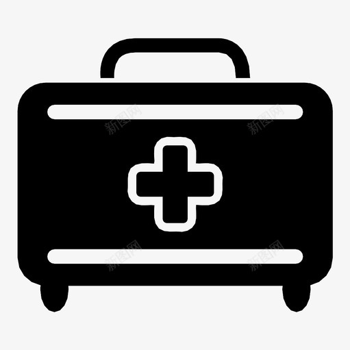 急救箱行李护理图标svg_新图网 https://ixintu.com 医生 处理 工作 急救箱 护理 简报 箱子 职业 行李 轮子