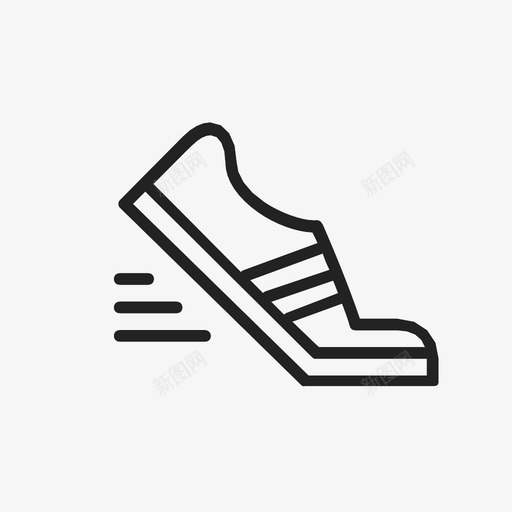 跑步鞋子运动鞋图标svg_新图网 https://ixintu.com 散步 跑步 运动鞋 鞋子
