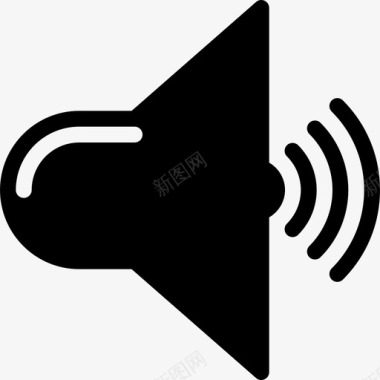 扬声器音量降低听觉图标图标