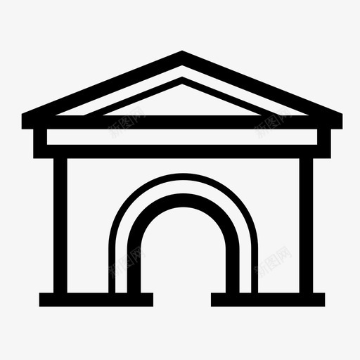 纪念碑结构大门图标svg_新图网 https://ixintu.com 历史 古代 大门 希腊语 建筑 建筑和建筑 纪念碑 结构