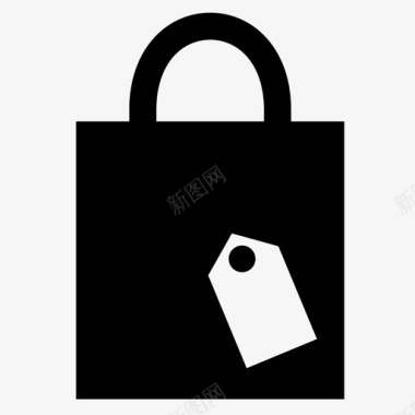 购物购物袋图表图标图标