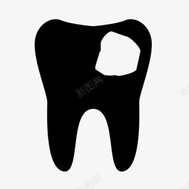 牙齿磨牙洞牙洞图标图标