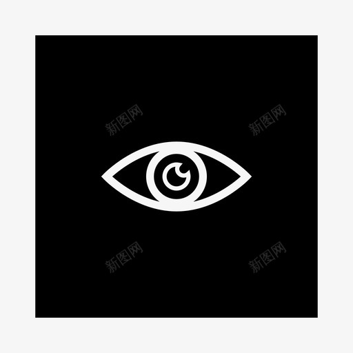 眼睛看人图标svg_新图网 https://ixintu.com 二 人 小 扫描 看 眼睛 瞳孔 视觉
