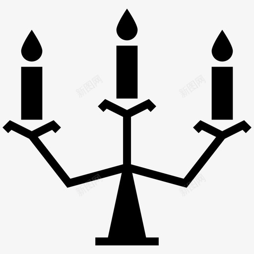 蜡烛烛台光图标svg_新图网 https://ixintu.com 万圣节 万圣节雕文 光 希望 烛台 燃烧 蜡 蜡烛