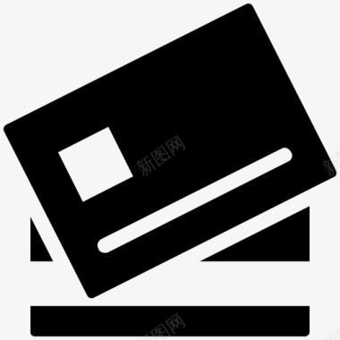 信用卡刷卡塑料卡图标图标
