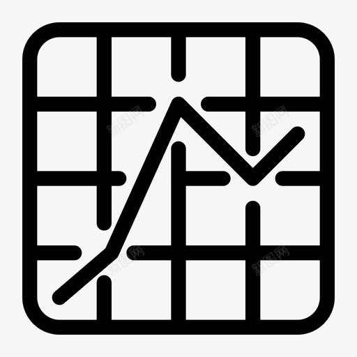 折线图表格统计图标svg_新图网 https://ixintu.com 信息图 分析 图表 图表-线图标 折线图 报告 数据可视化 统计 表格