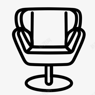 椅子现代倾斜图标图标