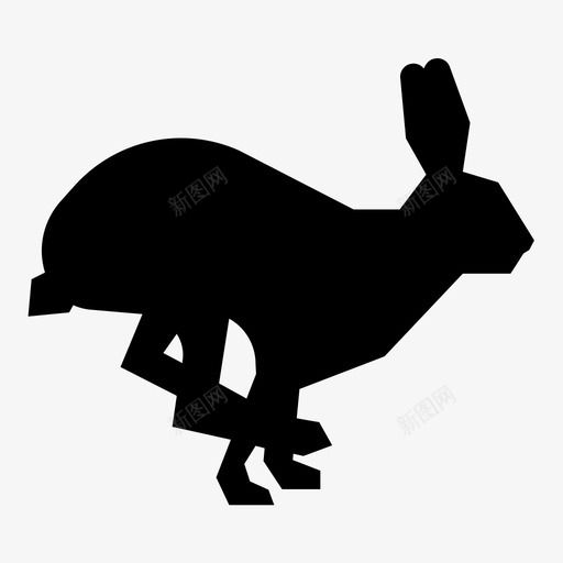 兔子快速跳跃图标svg_新图网 https://ixintu.com 兔子 可爱 快速 王国动物图标 跳跃