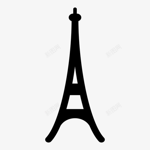 巴黎埃菲尔铁塔象征城市图标svg_新图网 https://ixintu.com 巴黎埃菲尔铁塔 象征城市