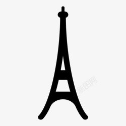 巴黎象征巴黎埃菲尔铁塔象征城市图标高清图片