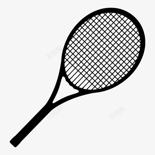 网球拍运动器材扣球图标svg_新图网 https://ixintu.com 击球 大满贯 打球 扣球 比赛 球拍 网球拍 让我们玩 运动器材
