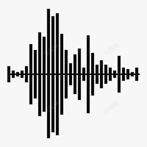 声波音频频率图标svg_新图网 https://ixintu.com 声波 电平 音乐 音频 频率