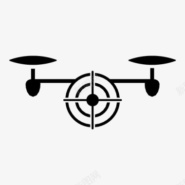 无人机目标瞄准杀伤图标图标