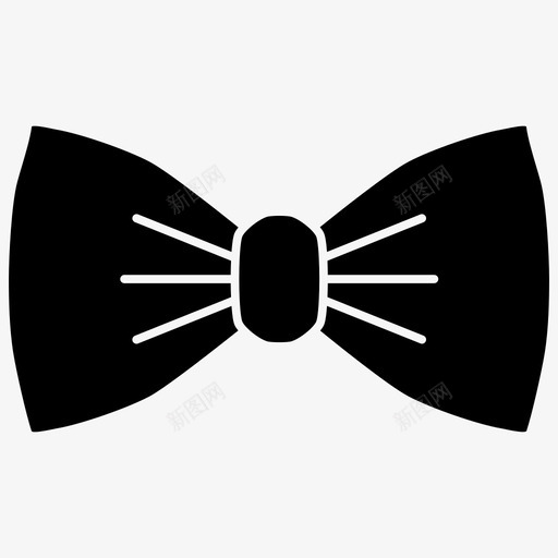 领结款式领带图标svg_新图网 https://ixintu.com 优雅 时尚 款式 正式 活动 结 花哨 领带 领结